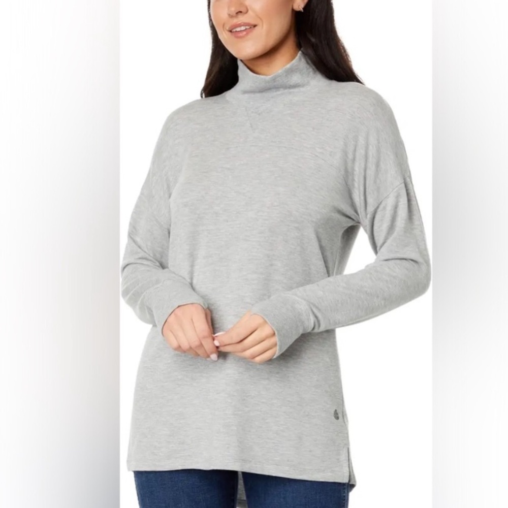 LL Bean Soft Flex Mock Neck Knit Pullover